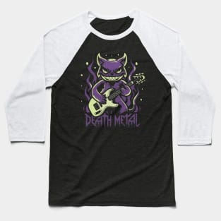 death metal Satanic Baphomet cat Baseball T-Shirt